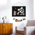 Black Cork Board with Linen Double-Sided, 16''X 12'' Wall Mounted Bulletin Board for Office Home School