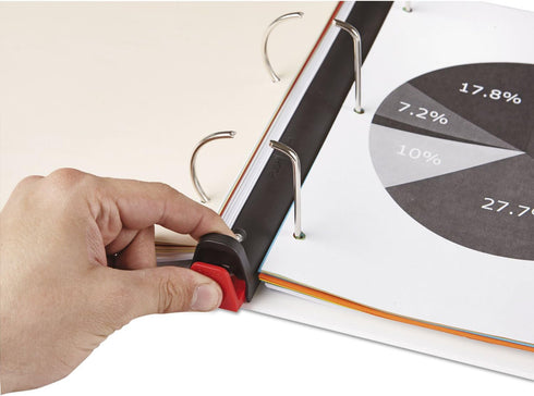 Universal 30712 Push-Open Deluxe Plus D-Ring View Binder, 1-Inch Capacity, White
