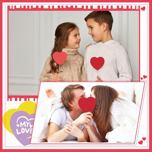 Geyee 108 Pcs Heart Cutouts, Paper Heart Bulletin Board Decorations for Classroom DIY Craft School Decor