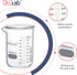 Heavy Duty Glass Beaker Set, 1000ml Thick-Walled 3.3 Borosilicate Glass Beakers with Double Scale Graduation, HBKG1000A1