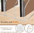 Werhoo 3 Acrylic Desk Organizer,Clear Magazine File Holder with Vertical Compartments, Scratch-Resistant Pads, Book