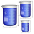 Glass Graduated Cylinder Set, 10ml, 50ml, 100ml with Glass Beaker Set and Stirring Rods