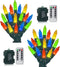 SMART EGG 2Pack 50 LED Battery Operated Christmas Lights 17.7 FT, Multicolor Waterproof Mini