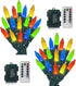 SMART EGG 2Pack 50 LED Battery Operated Christmas Lights 17.7 FT, Multicolor Waterproof Mini