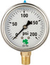 Zenport LPG200 Zen-Tek Glycerin Liquid Filled Pressure Gauge, 200 PSI