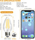 BRIMAX F15 8W Led Porch Light Bulb Outdoor, E26 Medium Base LED Post Bulb for 75W - 80W Incandescent Equivalent,Dimmable 2700K Warm White Flame Wrinkle Glass, for Ceiling Fan and Lantern Lamp, 4 Pack by BRIMAX