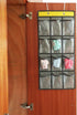 Classroom Pocket Chart for Cell Phones, Over The Door Hanging Organizer with 12 Clear Pockets (GREY)