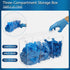 3 SEANADO Clear Acrylic Glove Holder Dispenser with Lid, Compartments Hygiene Station Storage Box for Beard Nets