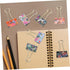 STOBOK 7pcs Tiny Binder Clips, Metal Paper Clips, Small File Clips, Cute Stainless Steel Document Clips for Office