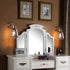 Kasiqilight 6 Inch Flush Mount Wall Sconce Smoked Grey Retro Vanity Light with Clear Glass Shade Hardwired Bathroom