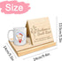 Lovdeying Personalized Wooden Triangle Book Holder Stand Custom Solid Oak Wood Book Rest with Cup Holder Engraved Text
