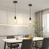 2 Pack) CANMEIJIA Modern Black Farmhouse Pendant Light with Glass Shade, Industrial Pendant Lighting, Island Lights