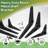 PHITUODA 24 Pack 8 6 Inch, Shelf Brackets x Heavy Duty Black Metal Floating Shelf Bracket, L Bracket Corner Brace