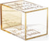Paper Junkie Gold and Clear Acrylic Pen Holder with Inspirational Quotes, 2.95 x 4.45 In