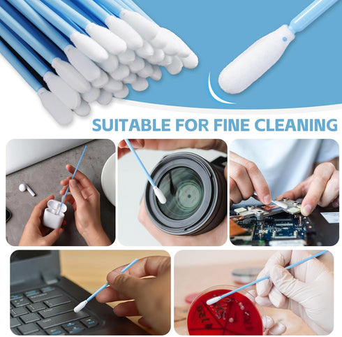 Multi-Purpose Foam Tip Cleaning Swabs, 100PCS Detailing Lab Swab Stick for Inkjet Printer, Camera, Optics Lens
