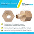 SharkBite 1/2 x 1/2 Inch FNPT Crimp Adapter, Pack of 5, Brass Plumbing Fitting, PEX Pipe