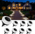 Gahomlumy Solar Ground Lights Outdoor, 8 Pack Solar Powered Pathway Lights IP67 Waterproof