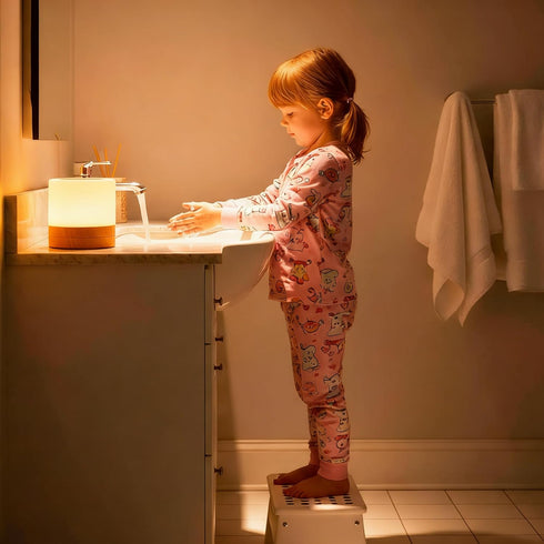 Dimmable Baby Night Light: Eye-Caring Soft Warm White LED Touch Lamp | USB Rechargeable Portable Bedside for Nursery