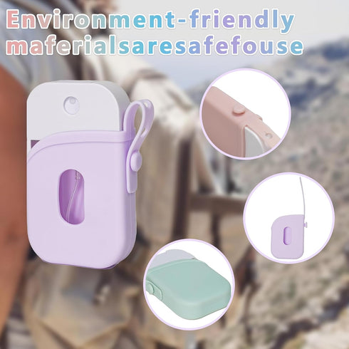 stuuikf 3 Pack 1 oz Hand Sanitizer Holder for Touchland Spray - Silicone Case with Adjustable Strap, Fits fl Refillable
