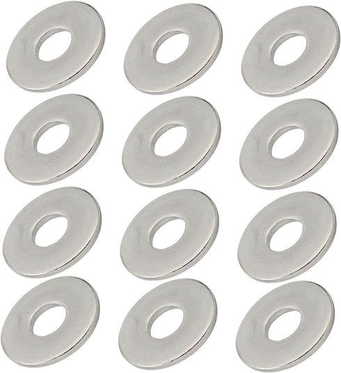 KrrNFYSG 100pcs 304 M8x24mm Flat Washers Flat Washers Stainless Steel Lock Washer Spacers Flat Repair Washer Expanded