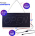 Neon Open Sign for Business, Horizontal LED Sign with Flashing Mode, Includes Business Hours