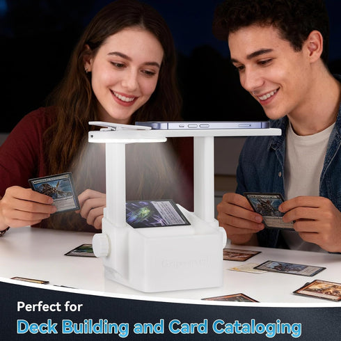 Gripooaven Trading Card Scanner Stand with Light, Card Scanner Holder with Adjustable Height for TCG Cards, Built