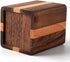 Walnut Pencil Holder, Wood Pen Cup Organizer for Desk, Simple Design (Cherry Center, Walnut Side)