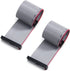 Fielect 2pcs IDC 34 Pin Connector Gray Wire Flat Ribbon Cable Connector, Length 30cm