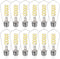 ST58 Edison Bulbs, 12 Pack, 60 Watt LED, 5000K Vintage Light Bulbs, E26 Dimmable Plastic 600ML