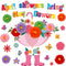 ojustbeok April Showers Bring May Flowers Bulletin Board Decorations, Spring Cutouts with 3D Tissue Paper Pompoms for