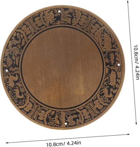 Generic Antique Zodiac Style Storage Bench Faceplate Multifunctional Console Table Plate for Cabinets and Shelves
