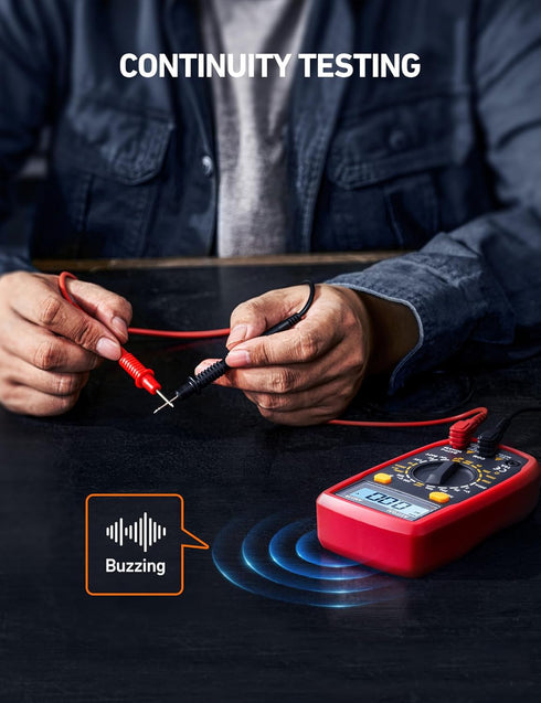 AstroAI Digital Multimeter Tester 2000 Counts with DC AC Voltmeter and Ohm Volt Amp Meter for Voltage, Current,