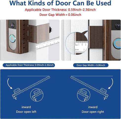 KIMILAR Anti-Theft Video Doorbell Mount Compatible with Most Wireless Video Doorbell, Adjustable Mounting Bracket