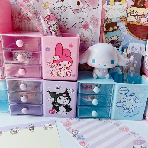 Roffatide Anime Cinnamoroll Desk Supplies Container, Cute Pencil Cup Pot for Makeup Brushes and Desk Storage