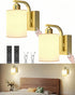 iThird Battery Operated Wall Sconces Set of 2: 6000mAh Rechargeable Wall Light