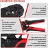 Zhushan 8PCS Wire Crimping Tool Set - Ratcheting Crimper Kit with Interchangeable Dies for Heat Shrink Connectors,