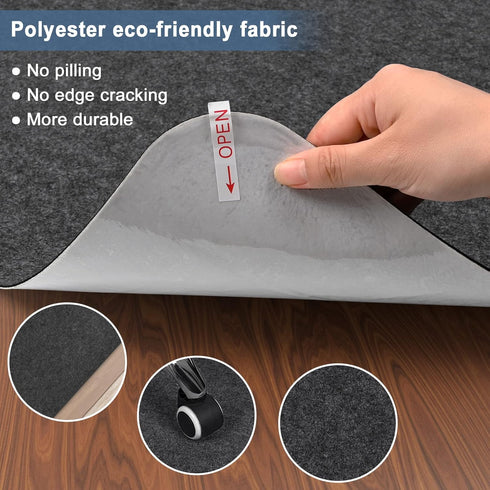Placoot Office Chair Mat for Hardwood Floor, 55"x35" Large Anti-Slip Computer Chair Mat for Home Office