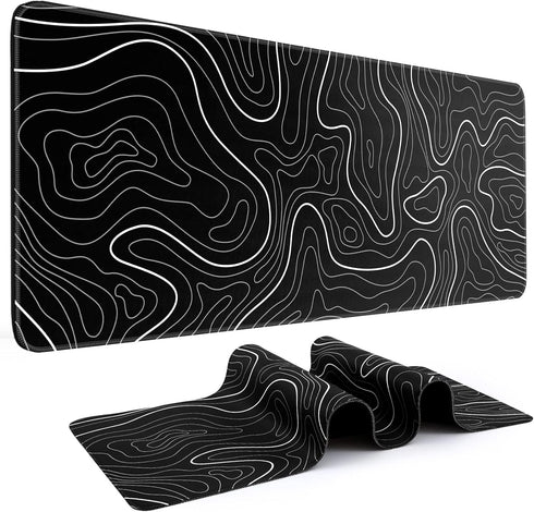 Large Mouse Pad for Gaming, 31.5 x 11.8 in with Anti-Slip Rubber Base, XL Keyboard Pad for Home and Office
