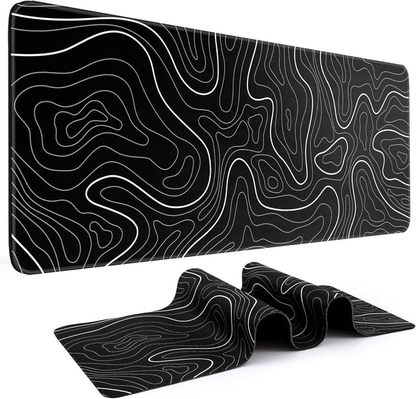 Large Mouse Pad for Gaming, 31.5 x 11.8 in with Anti-Slip Rubber Base, XL Keyboard Pad for Home and Office