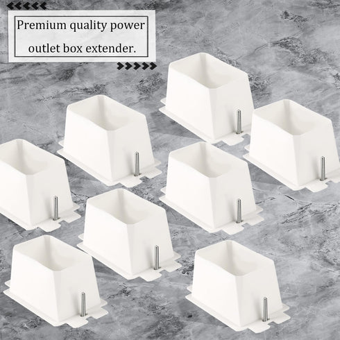 8pcs BE1-2 Electrical Outlet Box Extenders, 1 Gang Extension with 16pcs Screws for Power Switch Receptacles