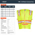 Kishigo All Mesh Contrast Unisex Reflective Safety Vest 1195, ANSI Type R/Class 2, Silver & Orange, 6 Pockets (Lime, L)