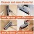 180Rotation 53in Eazer Grout Brush with Long Handle, Tile Grout Cleaning Brush, V-Shape Shower Scrubber Cleaner, Stiff