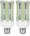 2 Pack 400W Equivalent LED Corn Light Bulb, 6000 Lumen 6000K Daylight, E26/E27 Medium Base for Indoor Garage Warehouse
