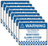 Pilarmuture 8pcs Security Alarm System Sign for Home,Waterproof Warning Security Stickers Monitored Alarm
