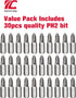 ROTATION 30-Piece Phillips #2 Bit Set PH2, Impact Grade, Chrome Vanadium Steel, 1/4-inch Hex Shank