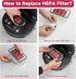 Accessories Kit Replacement for erabros PRO LS1 Robot Vacuum and Mop Combo, HEPA Filters, Edge-Sweeping Brushes