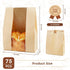 45 Pack 14x8.3x3.5in 45 Large Bread Bags for Homemade Bread, Kraft Paper Bakery Bread Bags with Clear Window and Tin