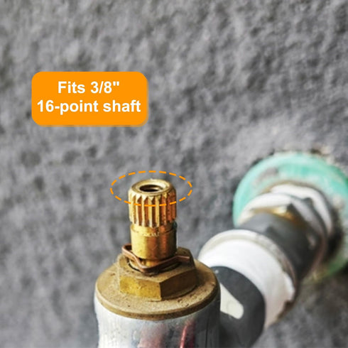 01-5095 1Pcs Replacement,16 uxcell Hose Bib Tee Handle, Metal Outside Hose Bib Handle Point Broach Outside Faucet Hose