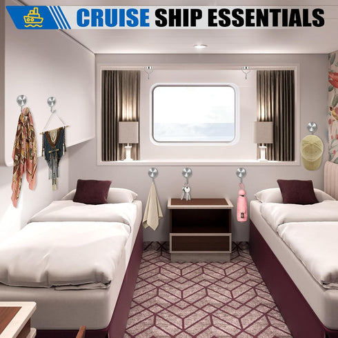 LOVIMAG Cruise Ship Essentials, 80Lbs Heavy Duty Swivel Magnetic Hooks, 10 Pack for Cruise Cabins, Classroom, Grill