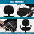 Smiry Stretch Jacquard Office Computer Chair Covers - Removable Washable Universal Desk Slipcovers in Black